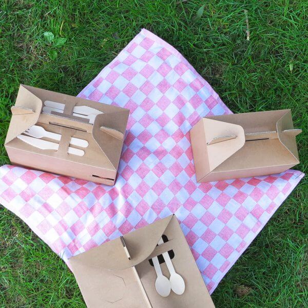 Picknickboxen van craft karton