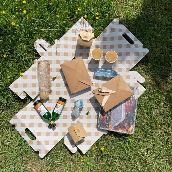 Cardboard disposable BBQ box